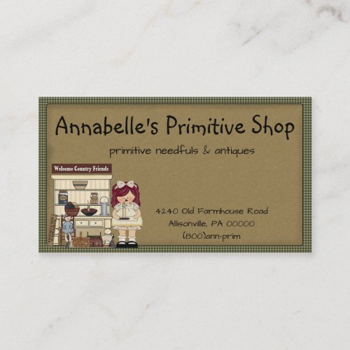 Primitive Shop Country Business Card