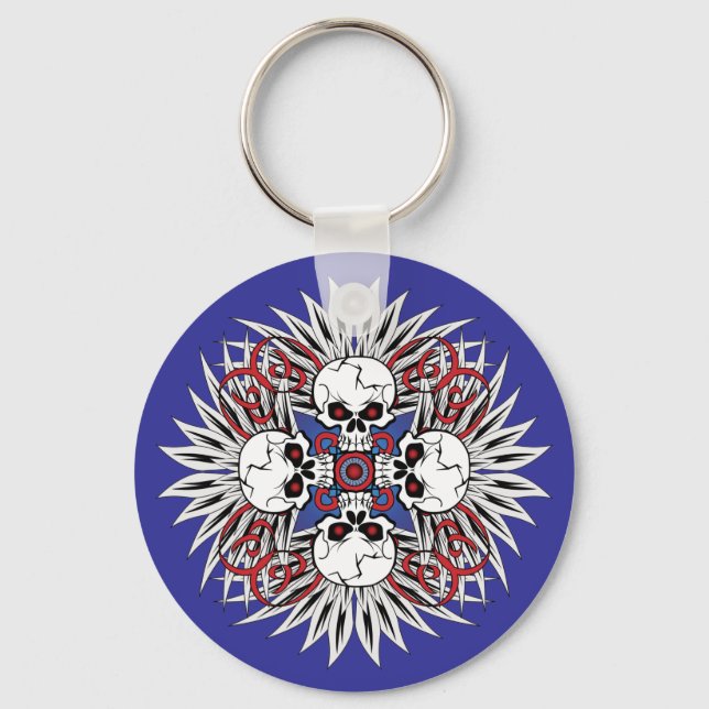 Primitive Skulls Keychain (Front)