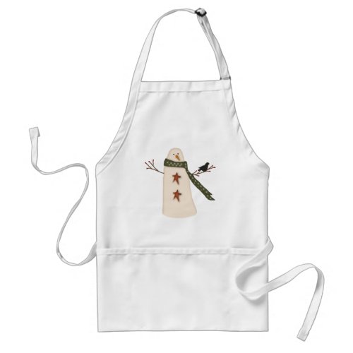 Primitive Snowman Apron