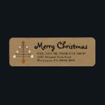 Primitive Snowman Christmas Tree  Return Address Label<br><div class="desc">An adorable rusty primitive Christmas Tree with snowmen.</div>
