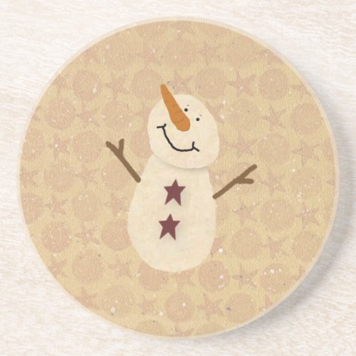 Primitive Snowman Coaster