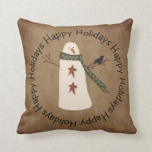 primitive christmas pillows