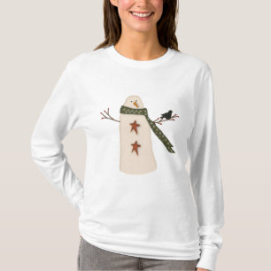 Primitive Snowman Holiday Shirt