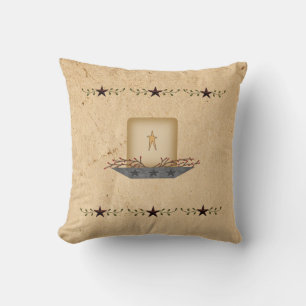 Primitive Star Candle Pillow