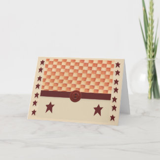 Primitive Star Note Card