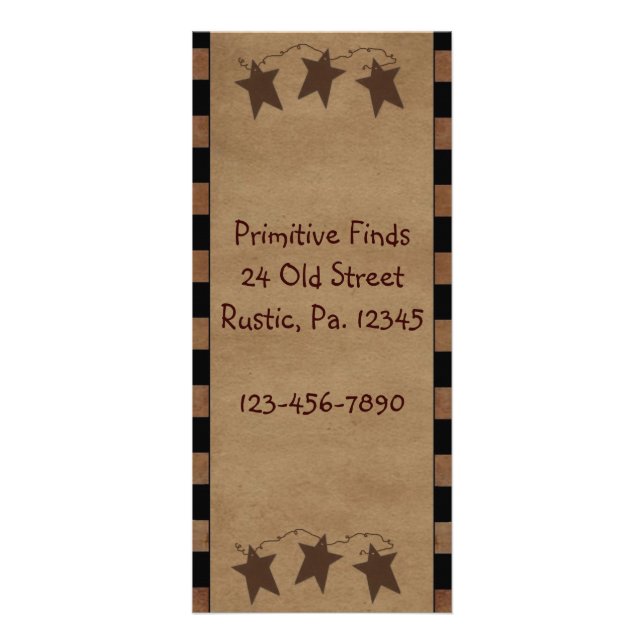 Primitive Stars Rack Card (Front)