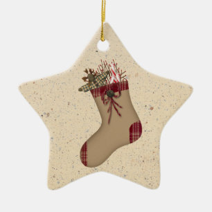Primitive Stocking Ornament