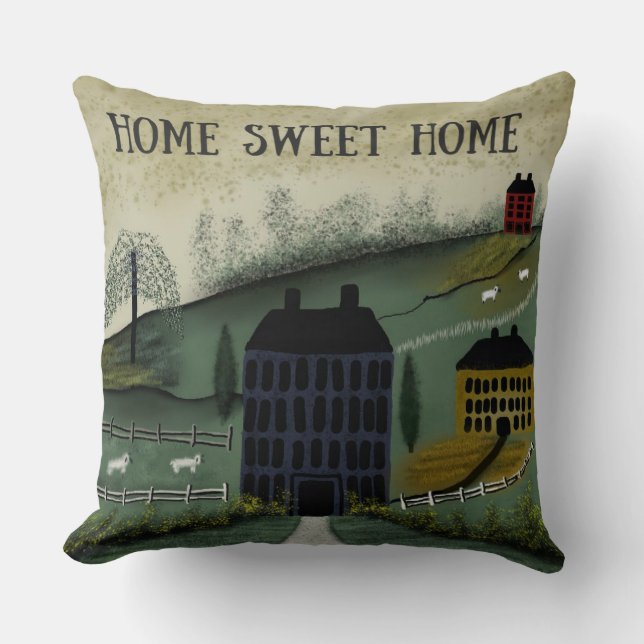 "Primitive Style/Home" THROW PILLOW (Front)