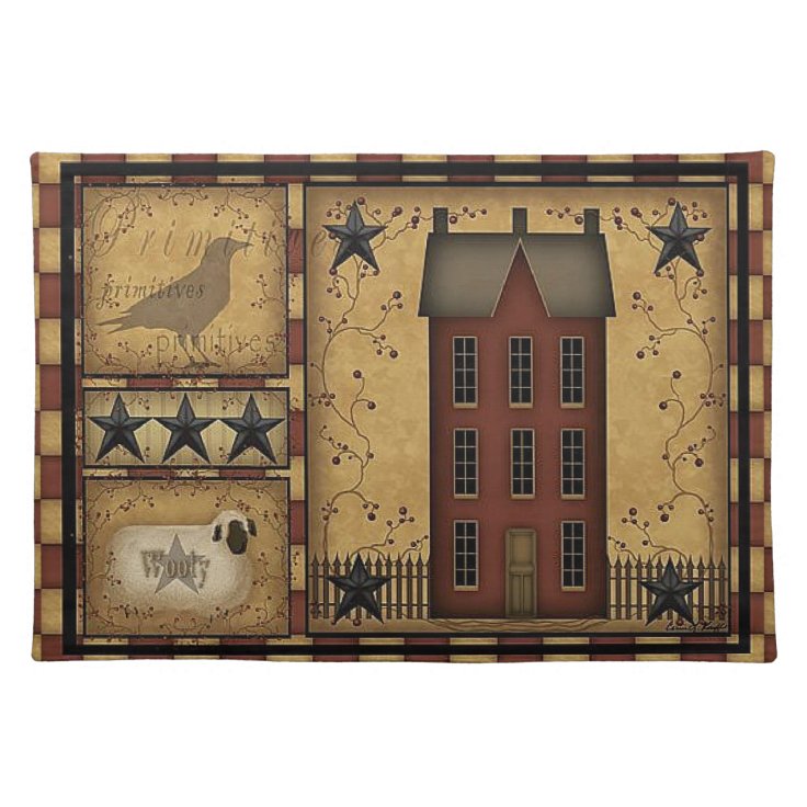 "Primitive Style" Placemat Zazzle