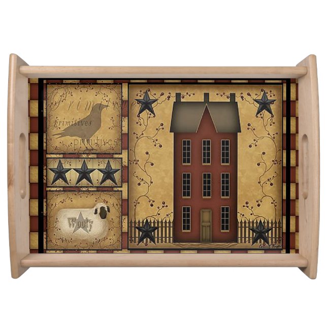 "Primitive Style" Placemat Serving Tray (Front)