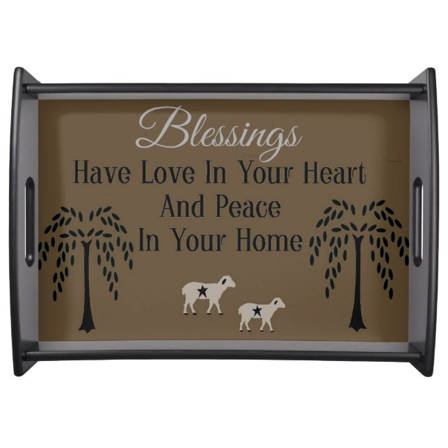 Primitive Style" SERVING TRAY (Front)