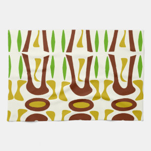 Primitive Tiki Jungle Pattern Towel