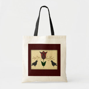 Primitive Tulip Budget Tote Bag