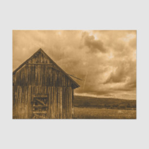 Primitive western country farmhouse old barn tissue paper