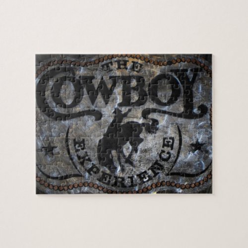 Primitive western country Horse cowboy rodeo Jigsaw Puzzle