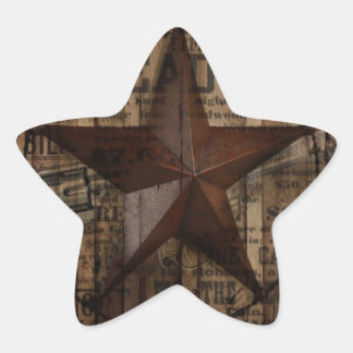 primitive wild western country Texas Star cowboy Sticker