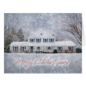 Primitive Winter Snow Country Rustic Open House (Front Horizontal)