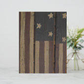 Primitive wood American flag (Standing Front)