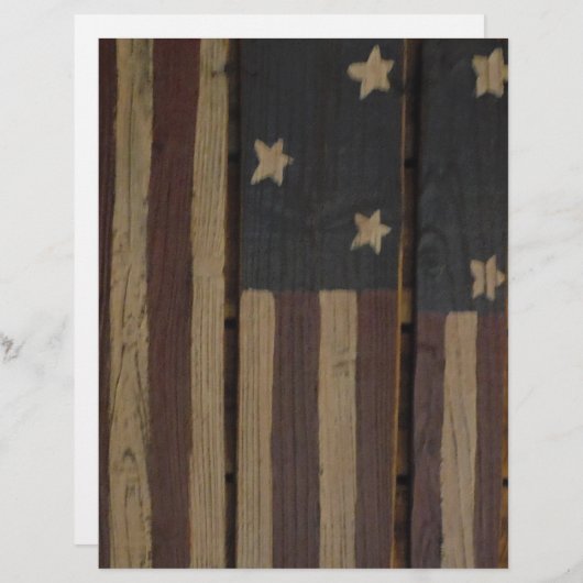 Primitive wood American flag (Front/Back)