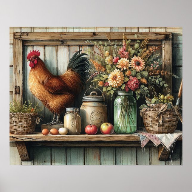 Primitive Wood Country Shelf 1 Poster (Front)