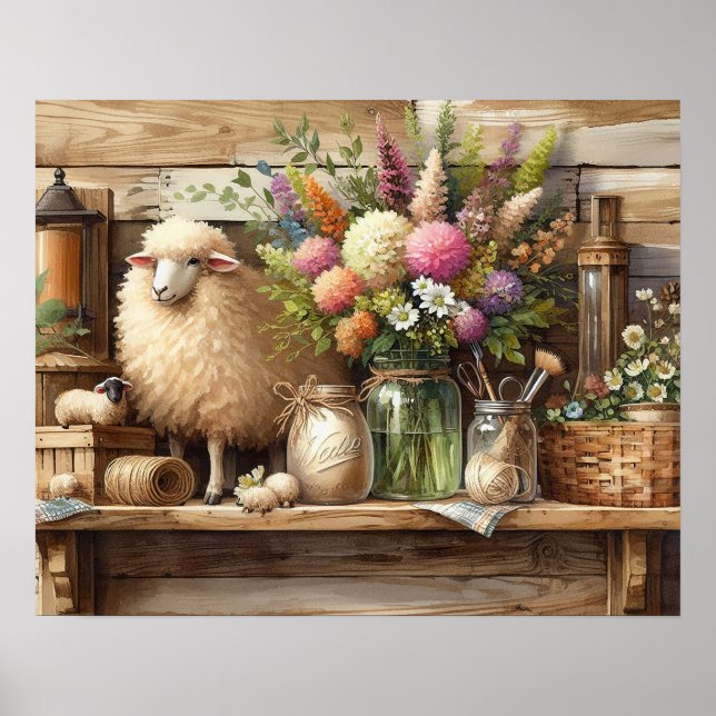 Primitive Wood Country Shelf 3 Poster (Front)