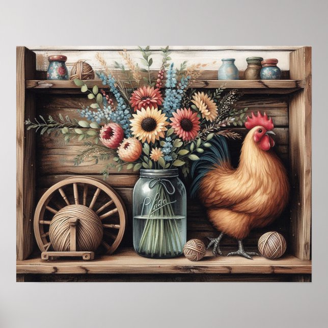 Primitive Wood Country Shelf 4 Poster (Front)