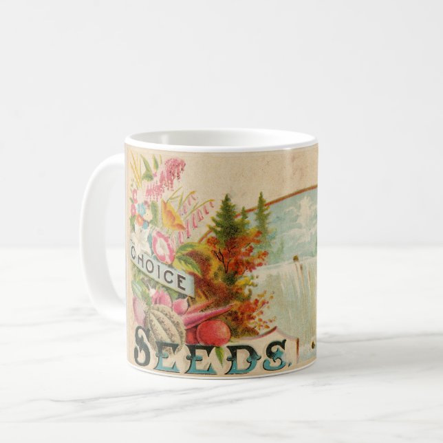 Primitive Wood Country Victorian Farmer Coffee Mug (Front Left)