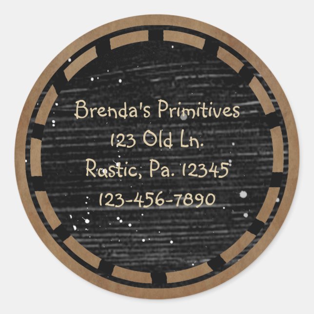 Primitive Wood Look Sticker (Front)