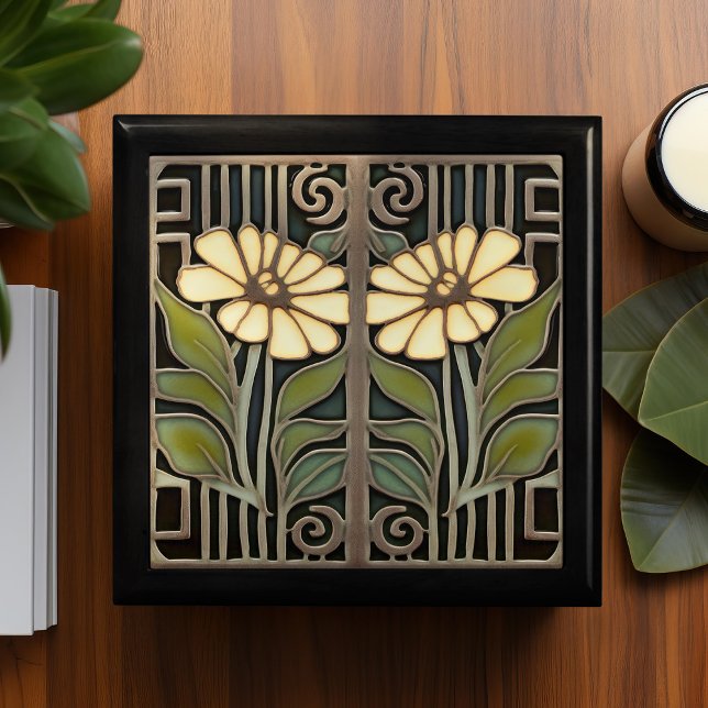 Primrose Art Deco Floral Art Nouveau Memorabilia Gift Box (Creator Uploaded)