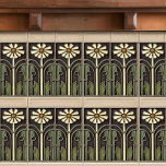 Primrose Art Deco Floral Wall Decor Art Nouveau Ceramic Tile<br><div class="desc">Welcome to CreaTile! Here you will find handmade tile designs that I have personally crafted and vintage ceramic and porcelain clay tiles, whether stained or natural. I love to design tile and ceramic products, hoping to give you a way to transform your home into something you enjoy visiting again and...</div>