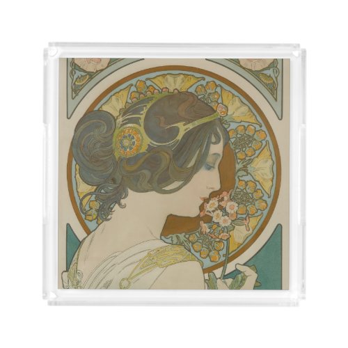 Primrose by Alphonse Mucha 1899 Acrylic Tray