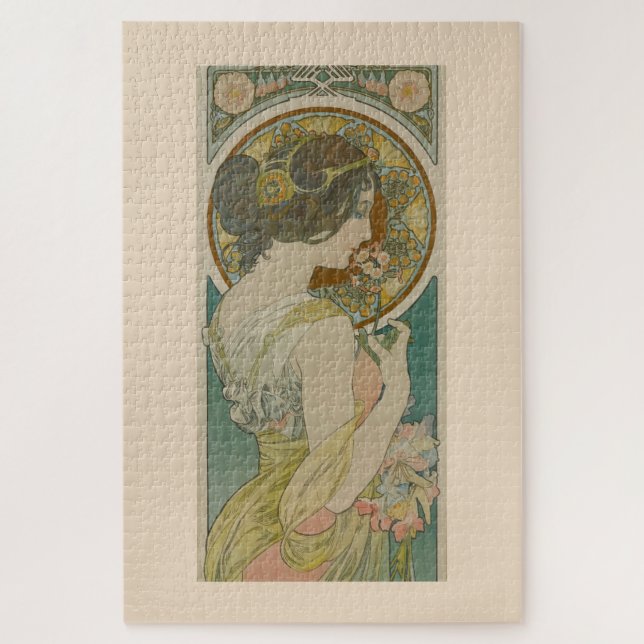 Primrose by Alphonse Mucha (1899) Jigsaw Puzzle (Vertical)