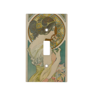 Primrose by Alphonse Mucha (1899) Light Switch Cover