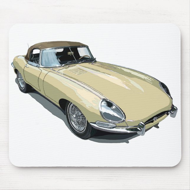 Primrose E Type Roadster Mouse Pad (Front)