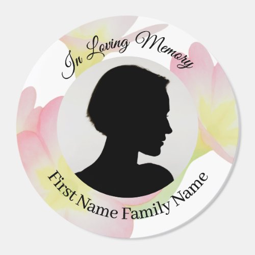 Primrose editable photo memorial funeral stickers