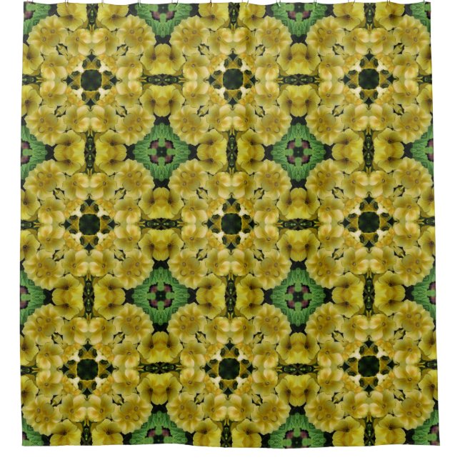 Primrose Flowers Nature Art Pattern Shower Curtain (Front)