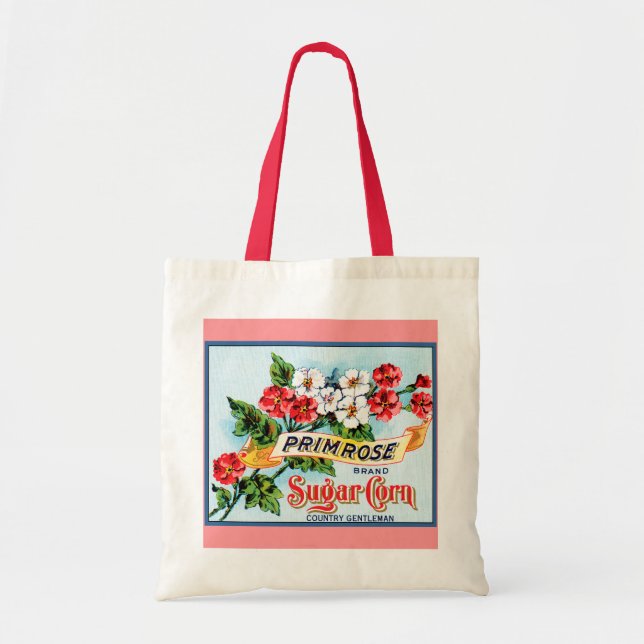 Primrose Flowers Vintage Crate Art Tote Bag (Front)
