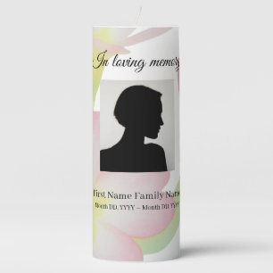 Primrose funeral memorial pillar candle