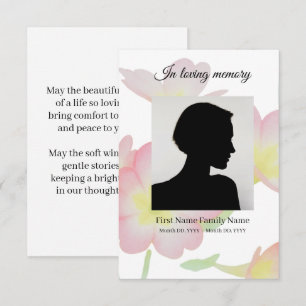 Primrose funeral prayer card