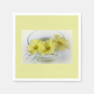 primrose in a coffee cup napkins