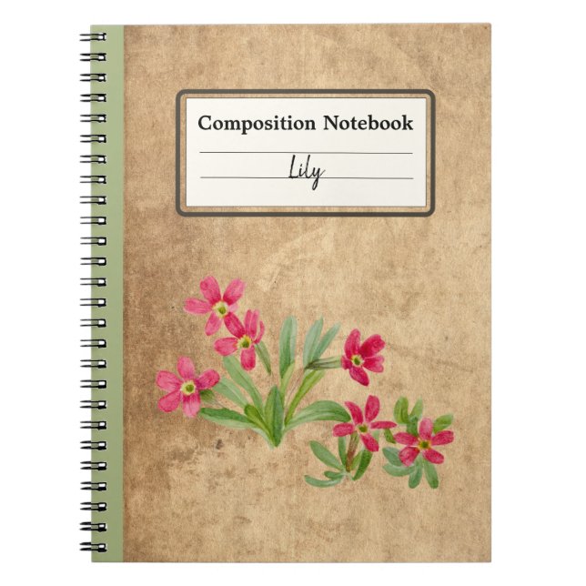 Primrose Personalized Composition Notebook (Front)
