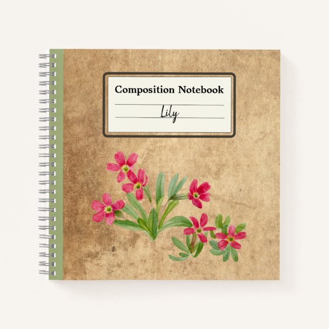 Primrose Personalized Composition Notebook (Front)