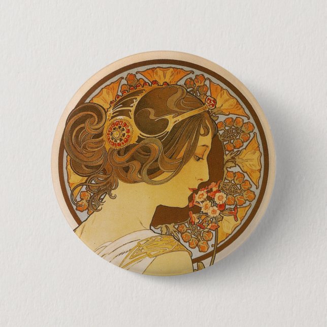 Primrose Pinback Button (Front)