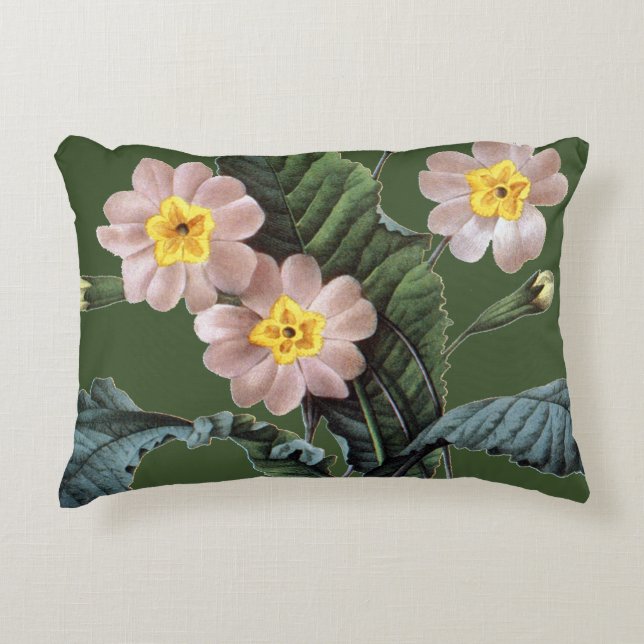 Primrose (Primula Aucalis) Accent Pillow (Front)