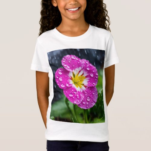 Primrose Rain Girls Jersey T_Shirt Design