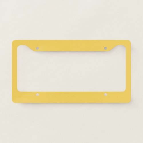 Primrose Yellow Solid Color License Plate Frame