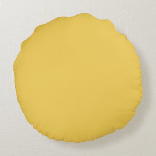 Primrose Yellow Solid Color Round Pillow