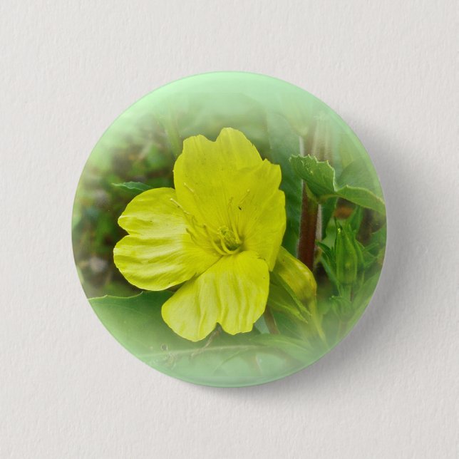 Primrose Yellow Wildflower Coordinating Items Pinback Button (Front)