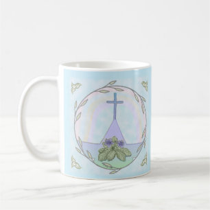 Primroses Christian Cross mug