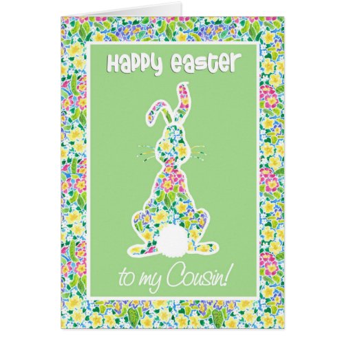 Primroses Cute Bunny Rabbit Easter for Cousin